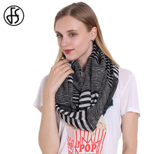 Fs inverno cachecol feminino com laço no pescoço, cachecol de marca quente listrado com estampa feminino, foulard feminino 2018 2024 - compre barato