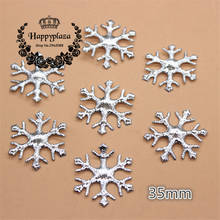 50pcs Non-woven Silver Snowflake 35MM DIY Scrapbook Appliques Craft/ Christmas decoration 2024 - buy cheap