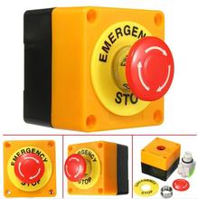 Interruptor de botón de parada de emergencia, señal roja con carcasa de plástico, CA 660V, 10A 2024 - compra barato