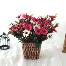 Cabeças de flores artificiais com margaridas, ramos de flores decorativas para casamento, casa, natal, buquê de flores de girassol, material de parede 2024 - compre barato