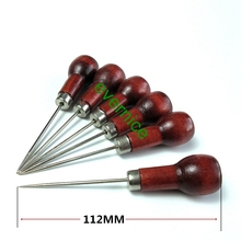 6 Pcs Wood Handle Craft Leather Awl Tool Pin Sewing Punching Hole Maker Puncher 2024 - buy cheap