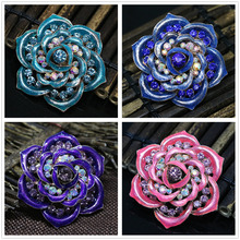 Charms rose gold-color flower vintage brooches hot sale for women pins colorful crystal fashion accessories jewelry M 2024 - buy cheap