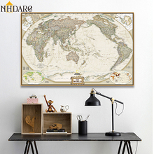 Large Size Vintage World Map Posters and Prints Canvas Painting Wall Art Wall Pictures for Living Room Study Office Home Decor 2024 - buy cheap