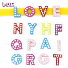 8MM 1300PCS DIY Mix Rhinestone Slide Letters Zinc Alloy  English Alphabet A-Z DIY Charms Fit Wristband /Pet Collar LSSL024*1300 2024 - buy cheap