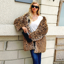 Brie Leopard Print Winter Women Faux Fur Coat Casual Hoodies Fur Jacket Coat Vintage Long Sleeve Jacket Fur Overcoat Ukraine 2024 - buy cheap