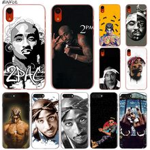 Binful tupac shakur 2pac estrela moda quente transparente capa de telefone dura para o iphone x xs max xr 8 7 6s plus 5 se 5c 4 4S 2024 - compre barato