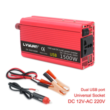 Dual USB 1500Watt Portable Car Power Inverter Charger Converter Adapter DC 12V/24V to AC 110V/220V Modified Sine Wave 2024 - buy cheap