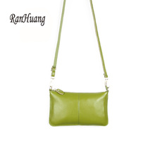 RanHuang New 2022 Women Genuine Leather Shoulder Bags High Quality Cow Leather Day Clutches Candy Color Ladies Messenger Bags 2024 - buy cheap