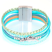 Pulseira com múltiplas camadas projetadas exclusivamente, bracelete magnético estilo brasileiro, pulseira fashion para presente 2024 - compre barato