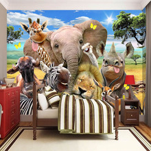 Пользовательские фото обои 3D мультфильм Пастбища животных плакат росписи Детская комната Спальня обои murales Papel де Parede 3D 2024 - купить недорого