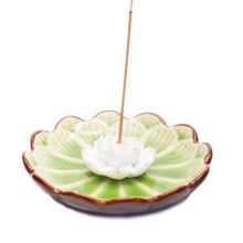 Ceramic Incense Insert Dish Lotus Flower Shape Incense Stick Burner Home Decoration Lotus Incense Holder Pocelain Crafts Art 2024 - buy cheap