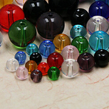 Cuerda de cristal redonda para manualidades, 50 Uds., 6mm, Multicolor, Azul, Blanco, Negro, Rojo y rosa, BBA015 2024 - compra barato