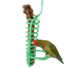 Игрушки для домашних птиц пластиковые жевательные игрушки для попугая клетка для попугая птиц подвесная игрушка устройство для подвешивания фруктов Вилка с подставкой 40DC27 2024 - купить недорого