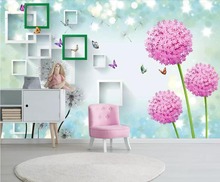 Papel de parede beibehand 3d, deslumbrante, dandelion, tv, fundo, parede simples, sala de estar, quarto, decoração de casa, mural 3d, papel de parede 2024 - compre barato