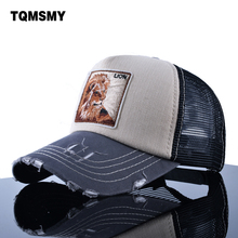 TQMSMY Summer mesh hat men casquette Embroidery lion Baseball Cap Unisex Hip Hop bone casual Pokemon Snapback Caps women sun hat 2024 - buy cheap