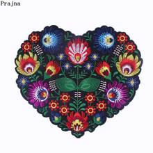 Prajna Heart Flowers Patches Sew on Clothes Hand Embroidered National Wind Stickers On Clothes Embroidery Badges Diy F 2024 - buy cheap