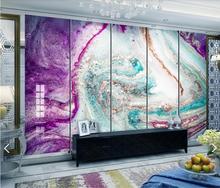 Papel tapiz de pared para sala de estar, rollo de papel tapiz para pared, decoración de pared para el hogar, color morado abstracto 2024 - compra barato
