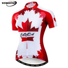 Weimostar Канада Команда женщин Велоспорт Джерси рубашка Летняя одежда для велоспорта Влагоотводящая велосипедная одежда Дышащая MTB велосипедная Джерси Ropa 2024 - купить недорого