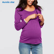 Блузки с длинными рукавами для беременных, зимняя одежда для беременных, блузки, топы плюс размера, женская одежда, блузка для беременных, Женский Топ 2024 - купить недорого