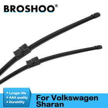 Brosapo pás de limpador de borracha macia para volkswagen, sharan mk2 mk3, modelo ano de 2002 a 2018, ajuste de braço/botão de pressão lateral 2024 - compre barato