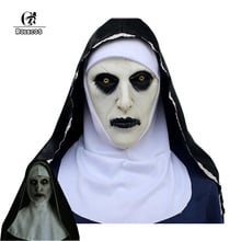 ROLECOS The Nun Cosplay Mask Valak Demon Nun Halloween Mask The Conjuring Cosplay Accessories Women Halloween Party Men 2024 - buy cheap