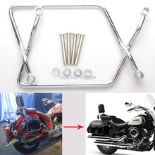 Kit de suporte para sela, 21cm, cromado, barra de montagem, para yamaha v-star repelente 400, 650, clássico & v-star xvs1100 2024 - compre barato