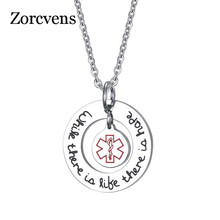 ZORCVENS Exclusive Medical Alert ID Necklaces & Pendants for Women Jewelry 2024 - buy cheap