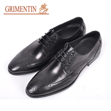 GRIMENTIN/Мужская обувь; повседневная мужская обувь из натуральной кожи; Мужские модельные туфли с острым носком; Мужская официальная обувь 2024 - купить недорого