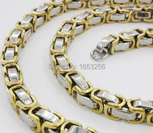 5mm 21.6''  Gold   Stainless Steel Box - Chain Link Necklace Boys Men's Fashion Jewelry 2024 - buy cheap