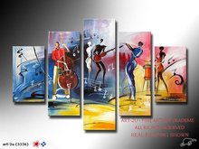 hand-painted artwork The Music festival carnivals High Q. Wall Decor Landscape Oil Painting on canvas 5pcs/set mixorde Framed 2024 - buy cheap