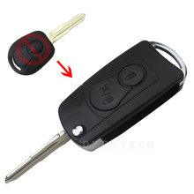 NEW 2 BUTTONS Flip key Folding Car Remote Key Case SHELL Cover For Ssangyong new Actyon SUV Kyron rexton auto key blanks shell 2024 - buy cheap