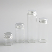 Botella de vidrio transparente de 360x20ml, 50ml, 70ml, 100ml, tapón de rosca, reductor de orificio de aluminio, Vial de muestra de aceite esencial, botellas de ahorro 2024 - compra barato