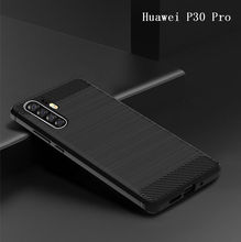 Чехол для Huawei P30 Pro из матового углеродного волокна, мягкий силиконовый чехол из ТПУ с защитой от падения для Huawei P30 Pro, чехол для телефона 2024 - купить недорого