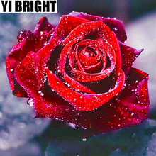 Diamond Painting Floral Needlework Full Diamond "Romantic Red Rose" Embroidery Cube Drill Decorate Rhinestones Mosaic Gifts GT 2024 - buy cheap