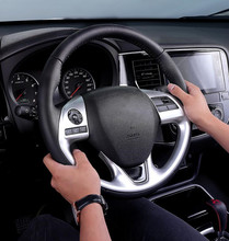 2016-2019for mitsubishi outlander steering wheel paste outlander interior decoration modification steering wheel decoration 2024 - buy cheap