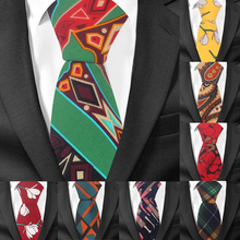 Новый галстук с цветочным принтом для мужчин и женщин, галстук для худой шеи для свадьбы, повседневные мужские галстуки, классические костюмы, тонкие галстуки для шеи 2024 - купить недорого