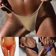 5 Colors Summer Hot Women Swimwear Brazilian Cheeky Bikini Bottom Side String Tie Thong Bathing Swimsuit 2024 - buy cheap