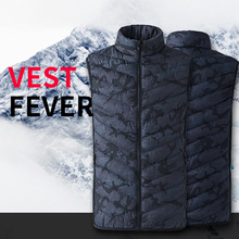 New Unisex USB Electric Heated Vest Heating Waistcoat Thermal Warm Clothing Feather Hot Sale Winter Jacket Sock Wristbands 2024 - buy cheap