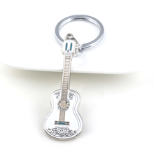 Cute Cartoon Coco White Guitar Keychain Brown Dog Enamel Keyring Pendant Kids' Gifts Jewelry 2024 - buy cheap