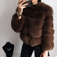 Tatyana furclub Women Warm Real Fox Fur Coat Short Winter Genuine Fur Jacket Outerwear Overcoat Natural Fox Fur Coats for Girls 2024 - buy cheap