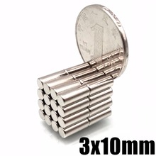 10/20/50pcs Strong Magnets N35 3 MM x 10 MM Disc Neodymium 3x10 Cylinder Rare Earth Bulk Ndfeb Neodymium Magnets 3*10 2024 - buy cheap
