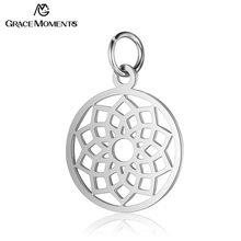 5pcs/Lot Grace Moments Stainless Steel Charm Chakra Meditation Charms Pendants for Fashion Jewelry Making DIY Handmade 2024 - buy cheap
