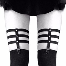 Fashion Cosplay Sexy Suspender Belt Girls Harajuku Punk Gothic Garter Bet Women Elastic Rivets Thigh Leg Ring Garter 2024 - buy cheap