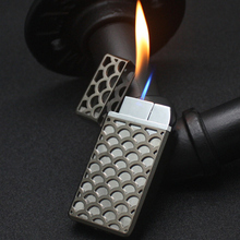 Openwork Stainless Steel Dual Fire Jet Torch Turbo Lighter Windproof Metal Cigar Pipe Lighter Butane Gas Gadgets For Man 2024 - buy cheap