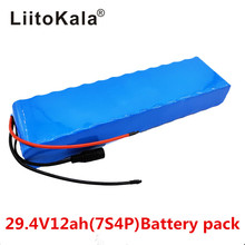 7S4P 29.4v 12Ah electric bicycle motor ebike scooter 24v li ion battery pack 18650 lithium rechargeable batteries 15A 2024 - buy cheap