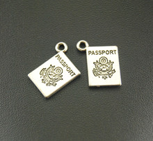 10Pcs  15x18mm  Silver Color PASSPORT Charm  Jewellery Pendant For Bracelet Necklace  A824 2024 - buy cheap