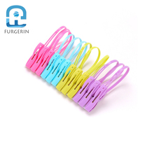 FURGERIN 12pcs/lot Cloth Clip Decorative Clothespins Clothes Pegs Plastic clothes folder towel clip for towel Laundry Clips 2024 - buy cheap