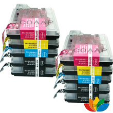 10x Compatible Ink Cartridge for Brother LC 38 67 61 65 980 990 67 1100 XL Ink Cartridge for Brother DCP 185C 195C 9805C Printer 2024 - buy cheap