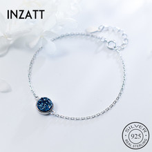 INZATT-pulsera de piedra Druzy minimalista para mujer, accesorios de Plata de Ley 925 auténtica, joyería fina, regalo 2024 - compra barato