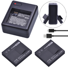 2Pcs 1010mAh AZ13-1 AZ13 Rechargeable Battery + Dual USB Charger For xiaomi yi 1 Action Camera Xiaomi YI AZ13 1 batteries 2024 - buy cheap